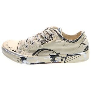 Balenciaga Paris LOW Paint Distressed Campus Low Cut Sneakers Beige 688754